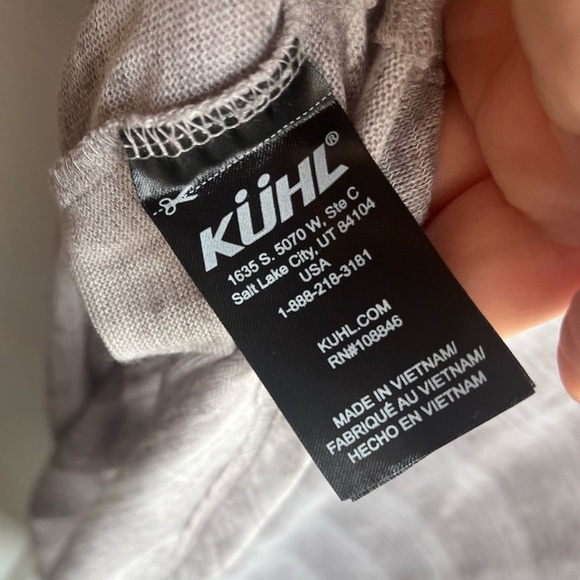 Kuhl Women’s Linen Blend Lightweight V-Neck striped‎ Sylvie Sweater Size Large - Picture 7 of 8